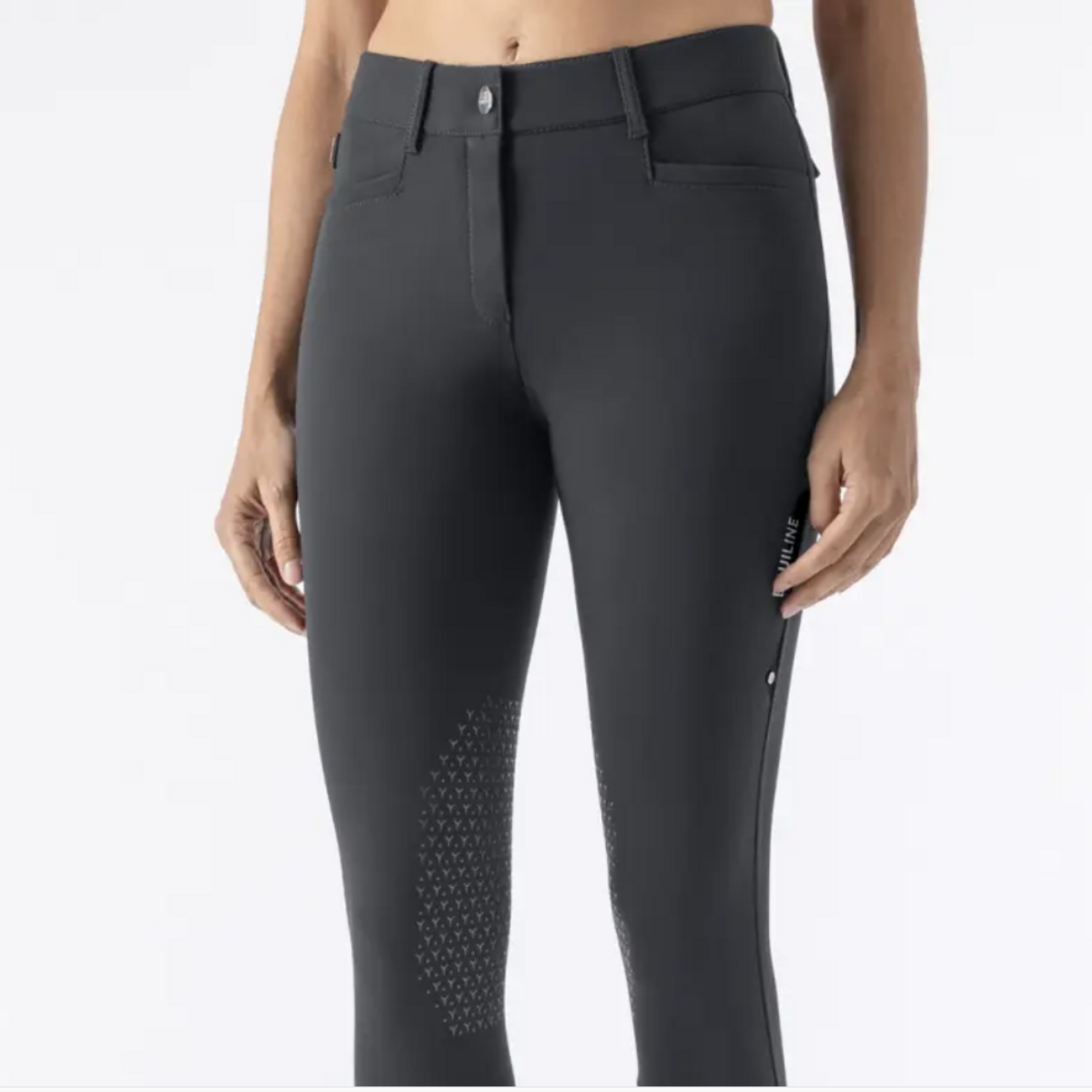 Equiline N08604 Equiline Ladies Atirk Knee Grip Breech in Summer Ash Light Fabric
