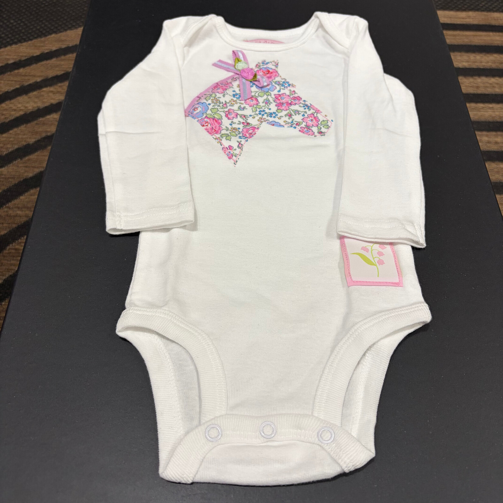 Claudia Anderson Girls Long Sleeve Bodysuit w/Horse Head