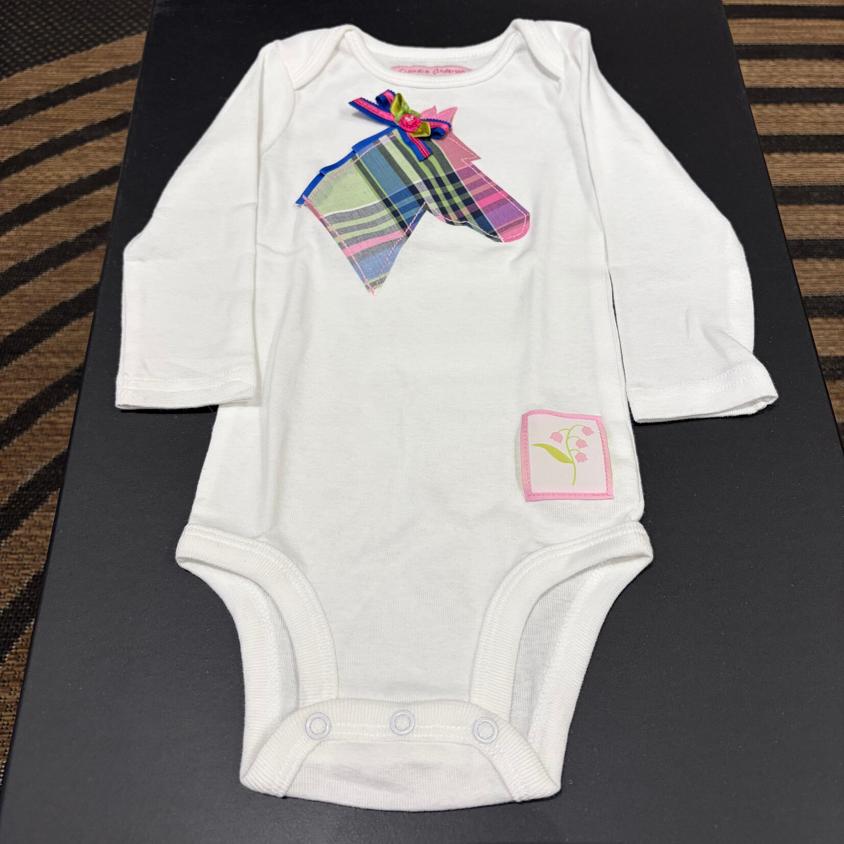 Claudia Anderson Girls Long Sleeve Bodysuit w/Horse Head