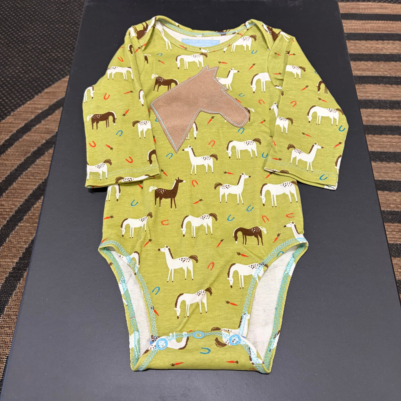 Claudia Anderson Boys Long Sleeve Bodysuit w/Horse Head