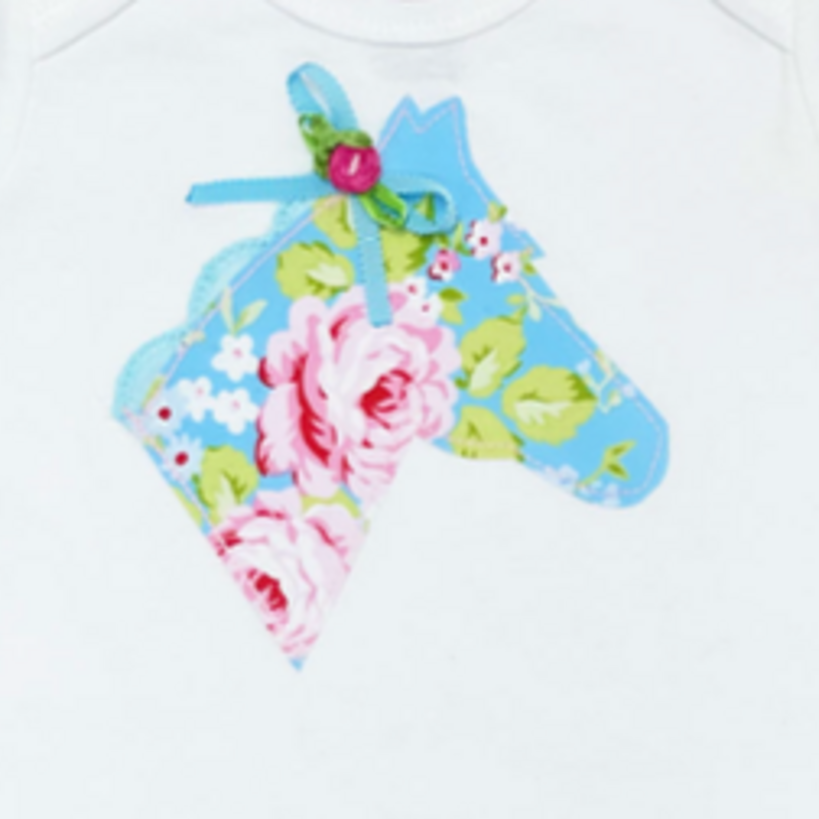 Claudia Anderson Girls Short Sleeve Bodysuit w/Horse Head