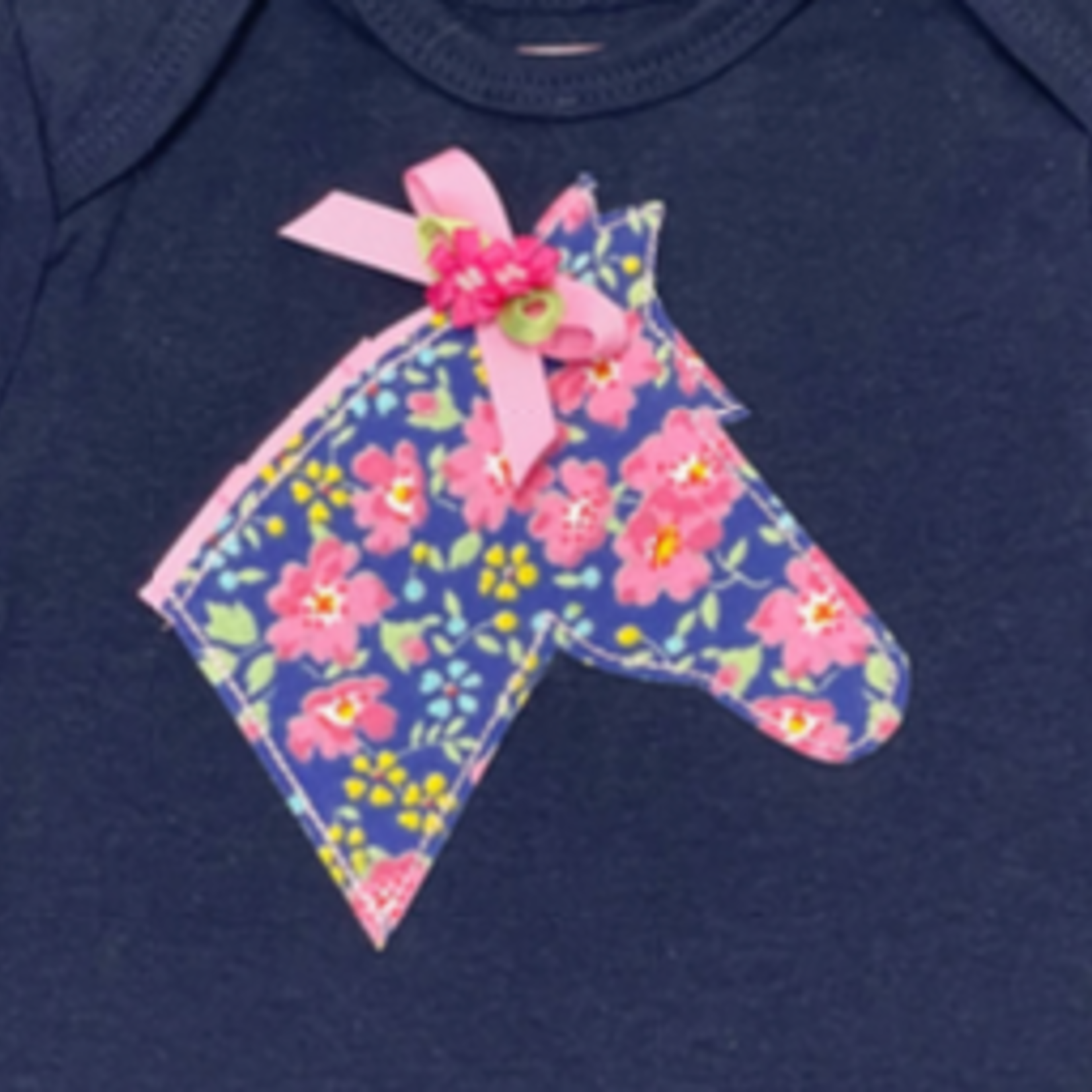 Claudia Anderson Girls Short Sleeve Bodysuit w/Horse Head