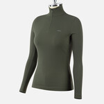 Animo Animo Boston long sleeve ribbed knit thermal turtleneck with 1/4 zip
