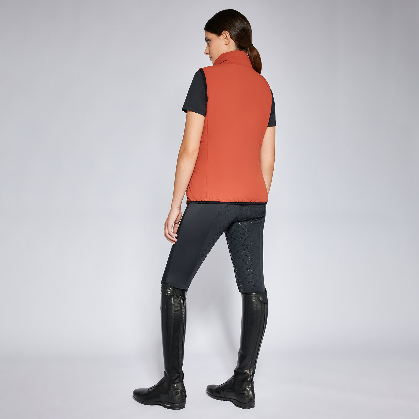 Cavalleria Toscana GLD296 Cavalleria Toscana Lightweight Puffer Vest w/ Hidden Hood