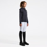 Cavalleria Toscana FEA022 Cavalleria Toscana Girl's Cotton w/Floral Embroidery Logo Zip Hoodie