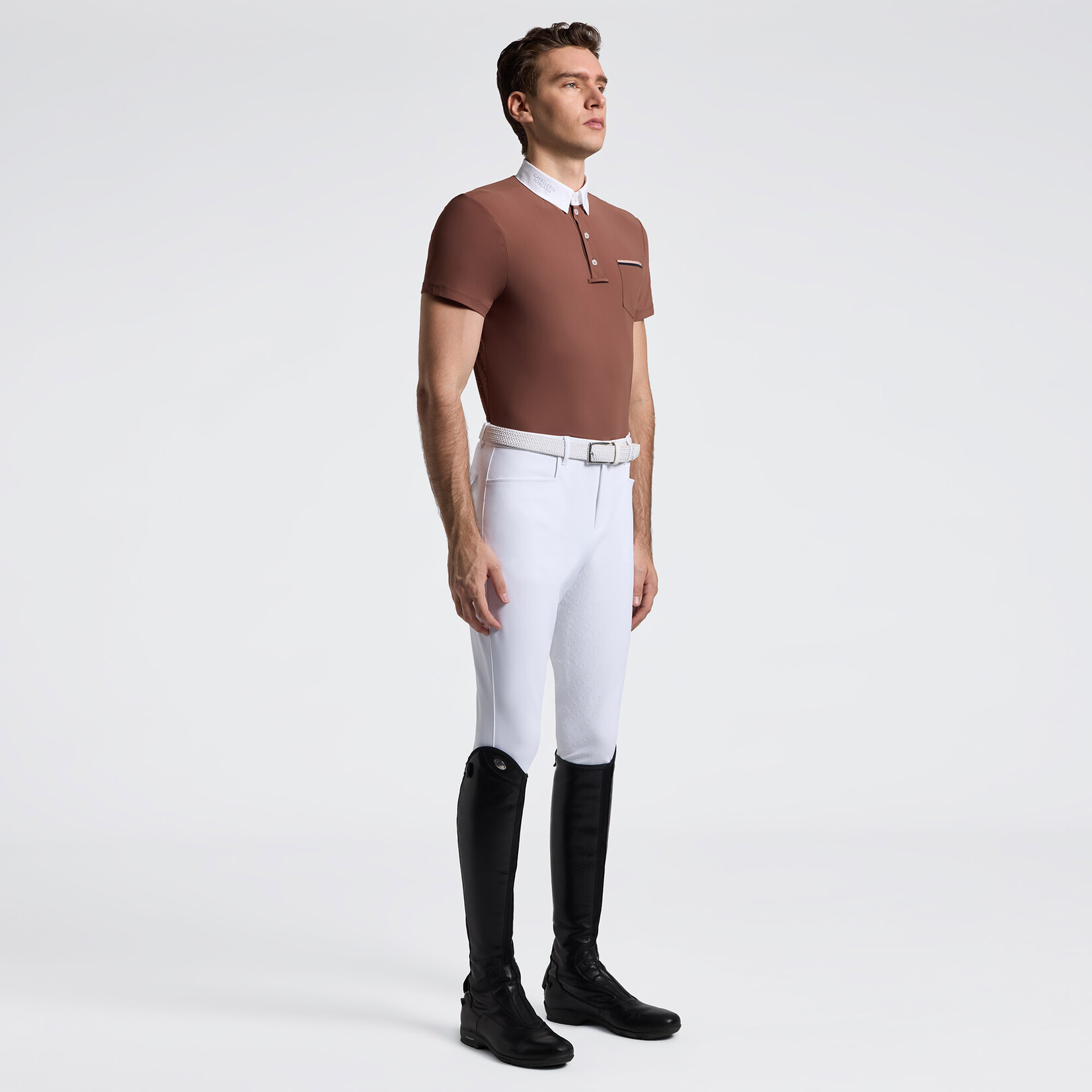 Cavalleria Toscana CAU259 Cavalleria Toscana Men’s Jersey w/Pocket S/S Competition Shirt