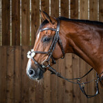 Dy'on WOAQHC Dy’on Working Collection Classic Fig 8 Noseband Bridle, Cream Stitching, Stainless Buckles