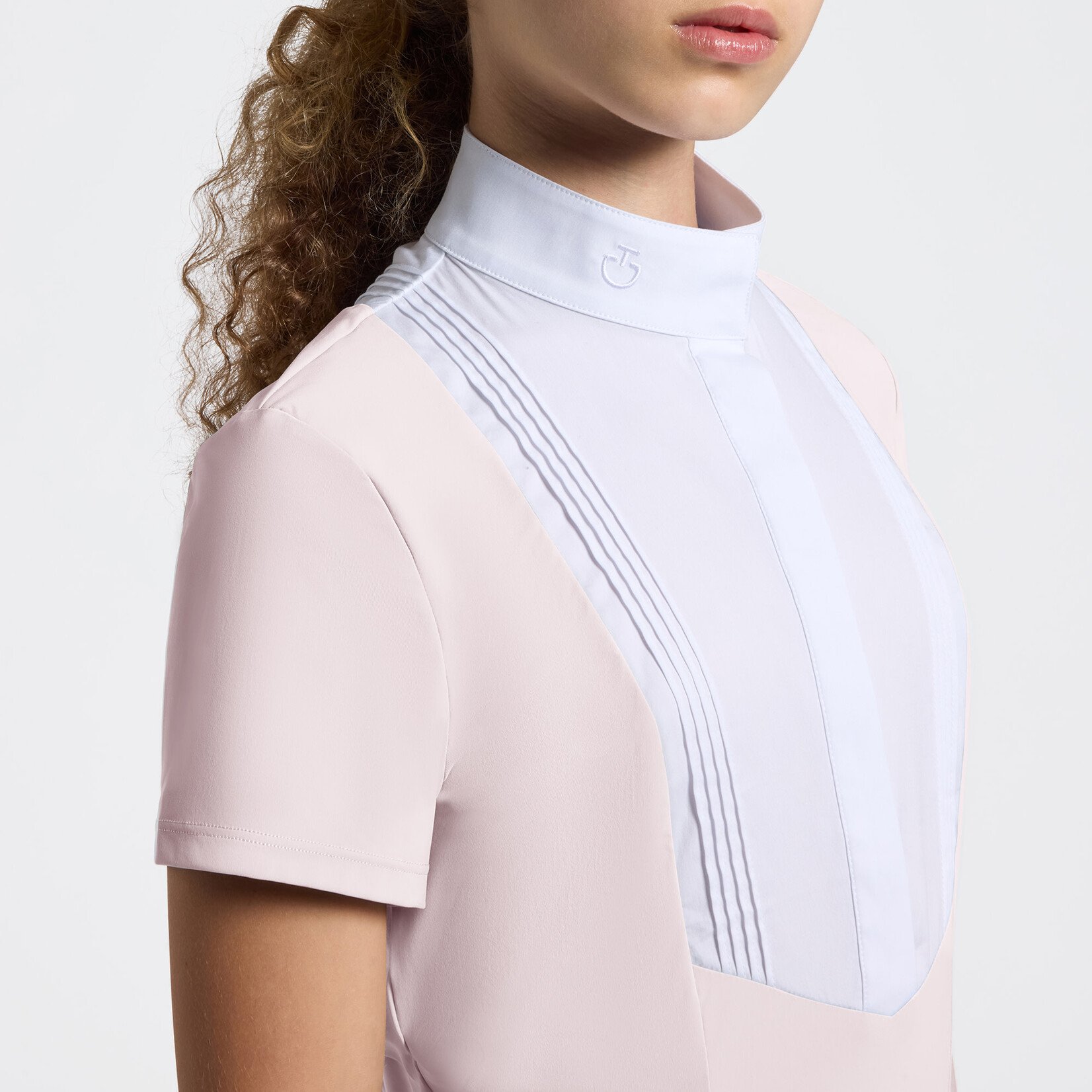 Cavalleria Toscana CAA041 Cavalleria Toscana Girl's Short Sleeve Jersey Competition Shirt W/Bib