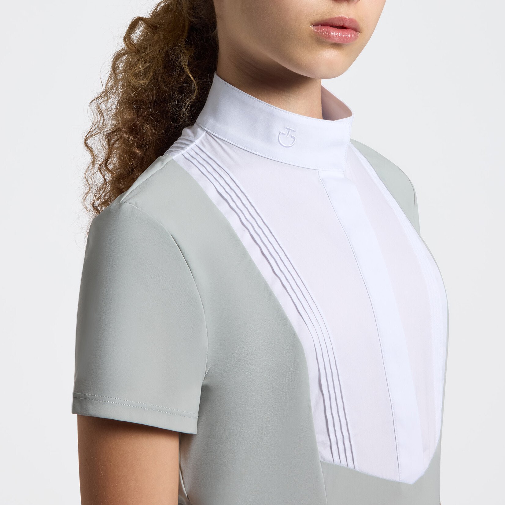 Cavalleria Toscana CAA041 Cavalleria Toscana Girl's Short Sleeve Jersey Competition Shirt W/Bib