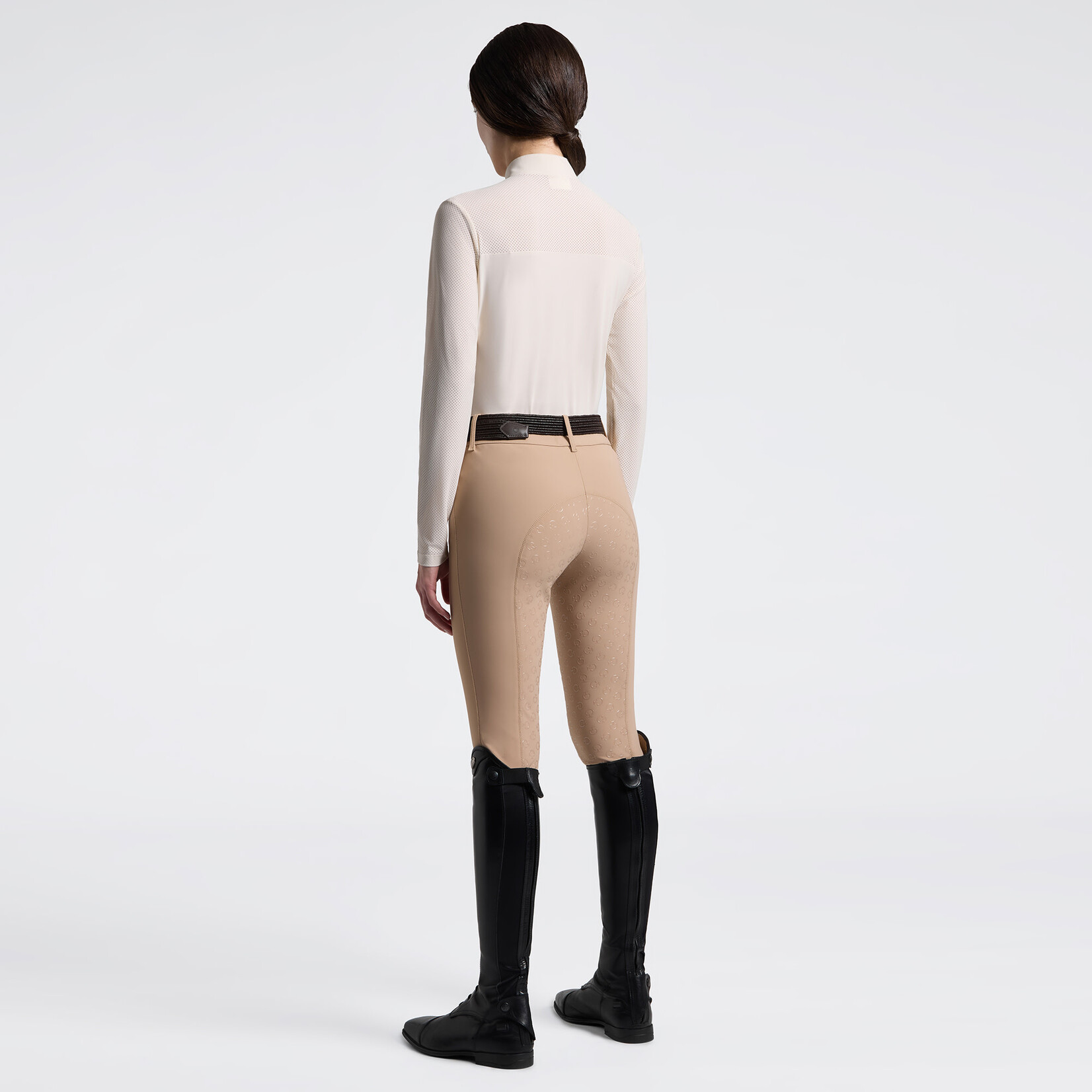 Cavalleria Toscana POD402 Cavalleria Toscana Women's Perforated Insert L/S Training Polo