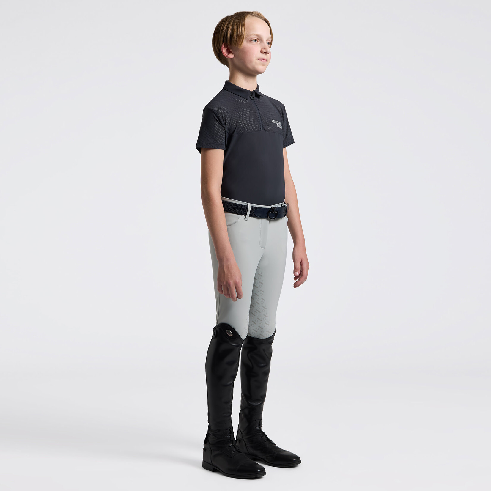 Cavalleria Toscana POO121 Cavalleria Toscana Micro Perforated Jersey S/S Training Polo