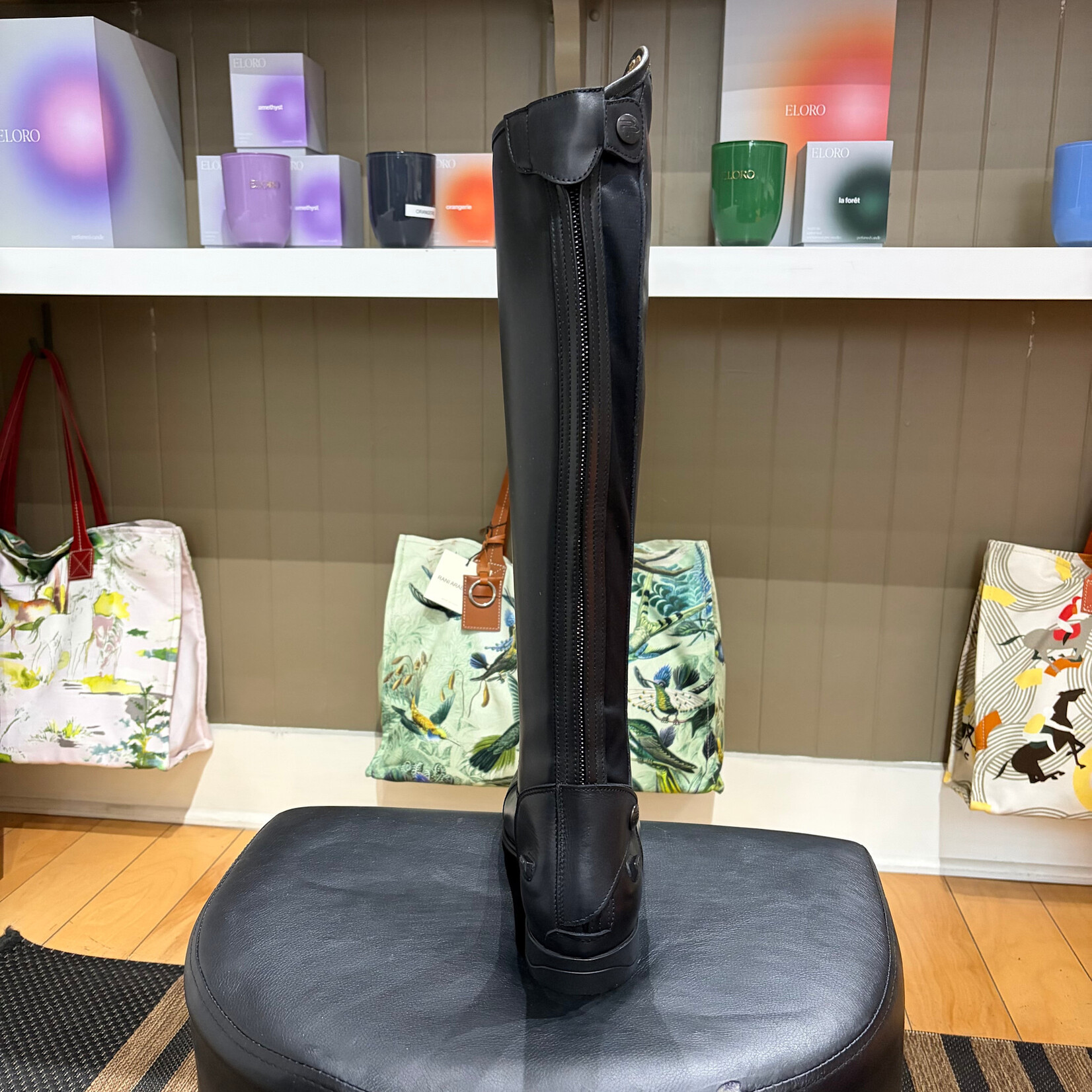 Parlanti Parlanti CUSTOM TOP LUXE Denver PRO Dress Tall Boots with SW Crystal Line Top. Premium Italian calfskin leather  leather, with Buffalo Inner Leg for longevity. Equipped with elastic panels.
