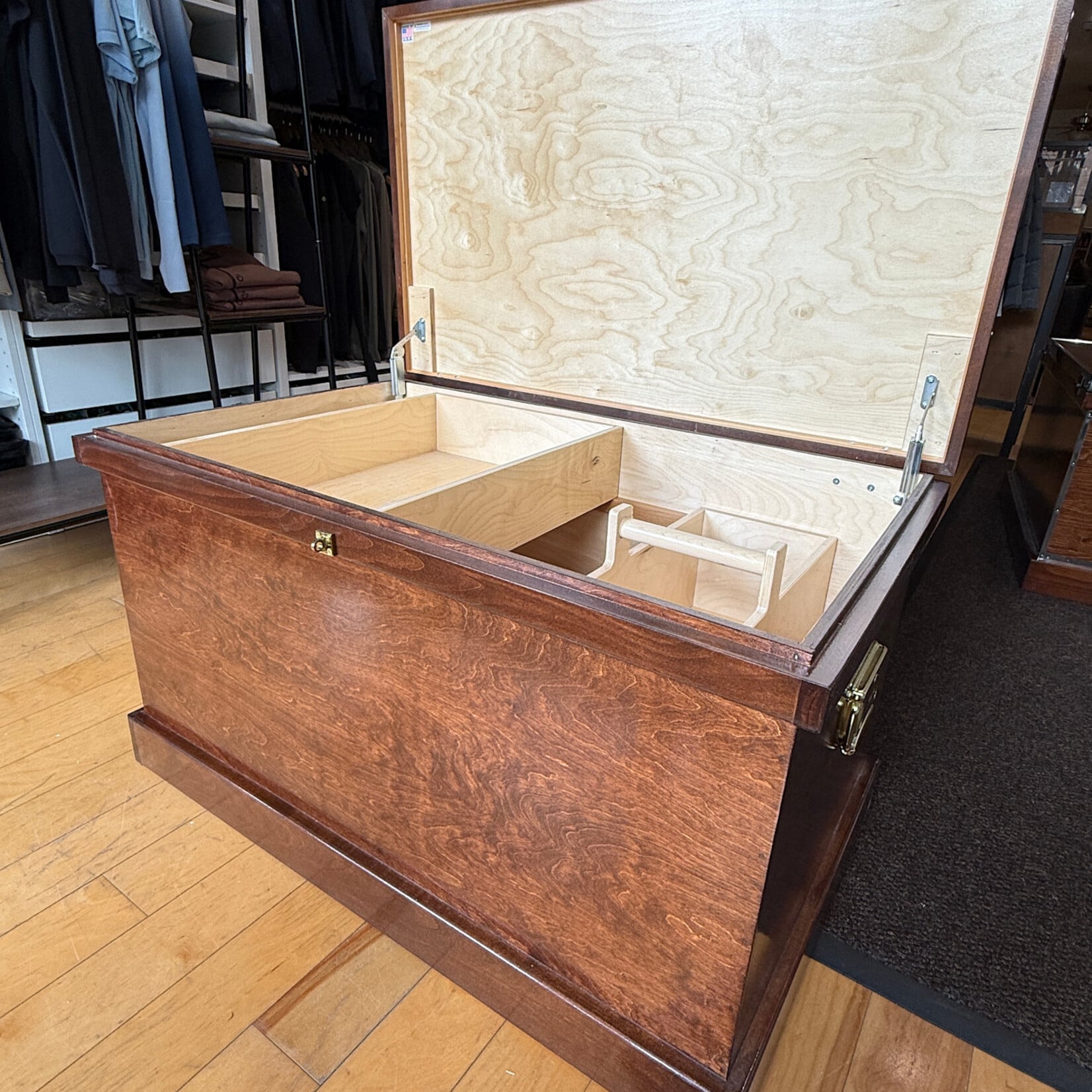 Phoenix West Ready-Made Custom Phoenix West Heritage Tack Trunk w/ Flat Lid & Finished Interior, Includes Flat Lid & Tote