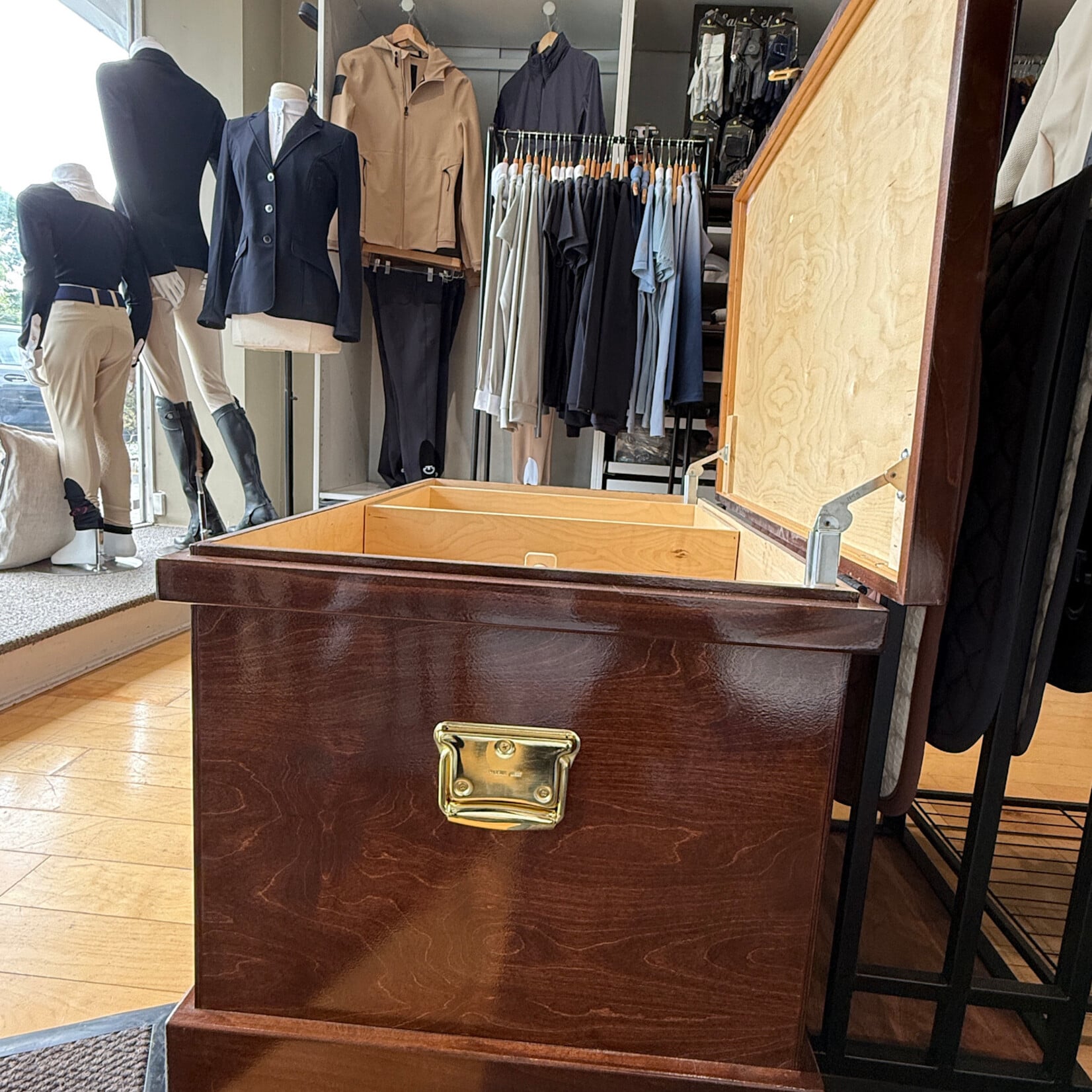 Phoenix West Ready-Made Custom Phoenix West Heritage Tack Trunk w/ Flat Lid & Finished Interior, Includes Flat Lid & Tote