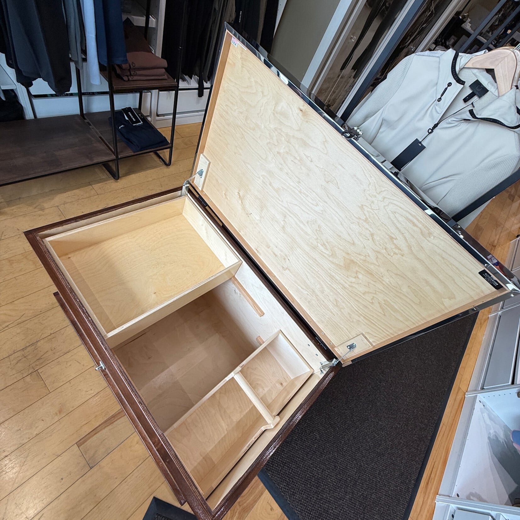 Phoenix West Ready-Made Custom Phoenix West Prestige Tack Trunk with Trim on all Corners, Finished Interior, Large Flat Lid, Includes Tray and Groom Tote, Plate sold separately- can be personalized