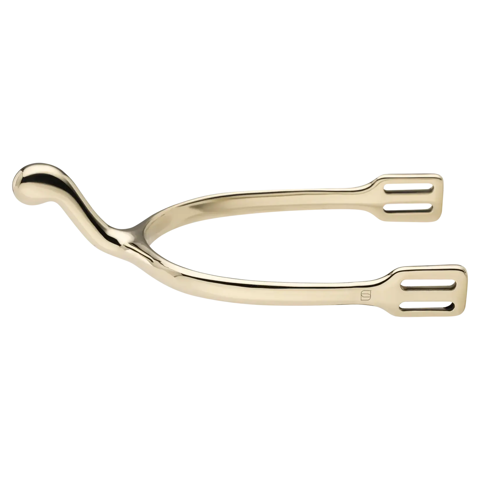 47075 000 40  Herm Sprenger Swan Neck Spurs- German Silver - 40mm (1.5") Rounded Neck End