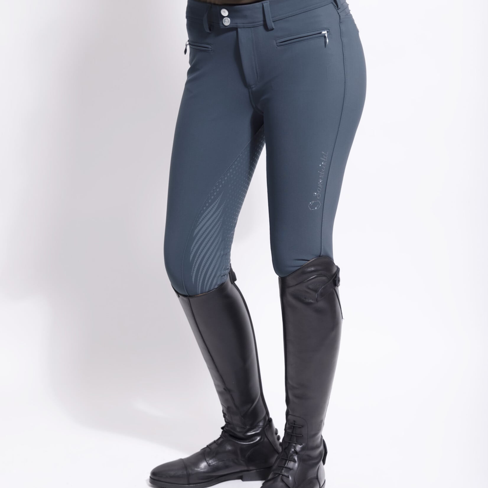 Samshield Samshield Adele Women’s Knee Patch Breech with Pleats and Swarovski Crystal Detail
