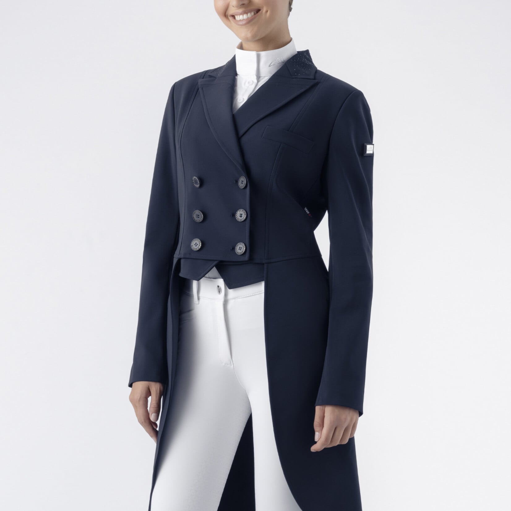 Equiline M00406 Equiline Aurora Strass Shadbelly, Lined B-Move Tailcoat with Rhinestones