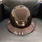 KASK Equestrian CUSTOM Kask WG11 Star Lady Pure Shine Chrome Helmet w/ Swarovski In Out Crystals- Sold as a kit with coordinating liner (sold separately)