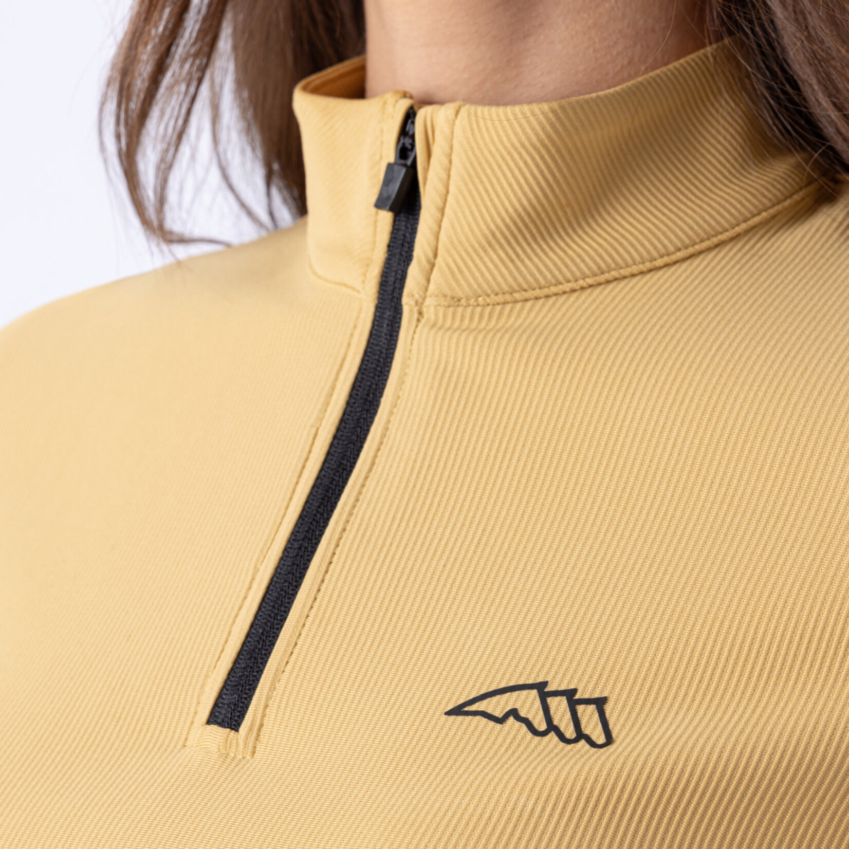 Equiline R09894 Equiline Eqeble Women's Quarter Zip Ribbed Second Skin Training Shirt