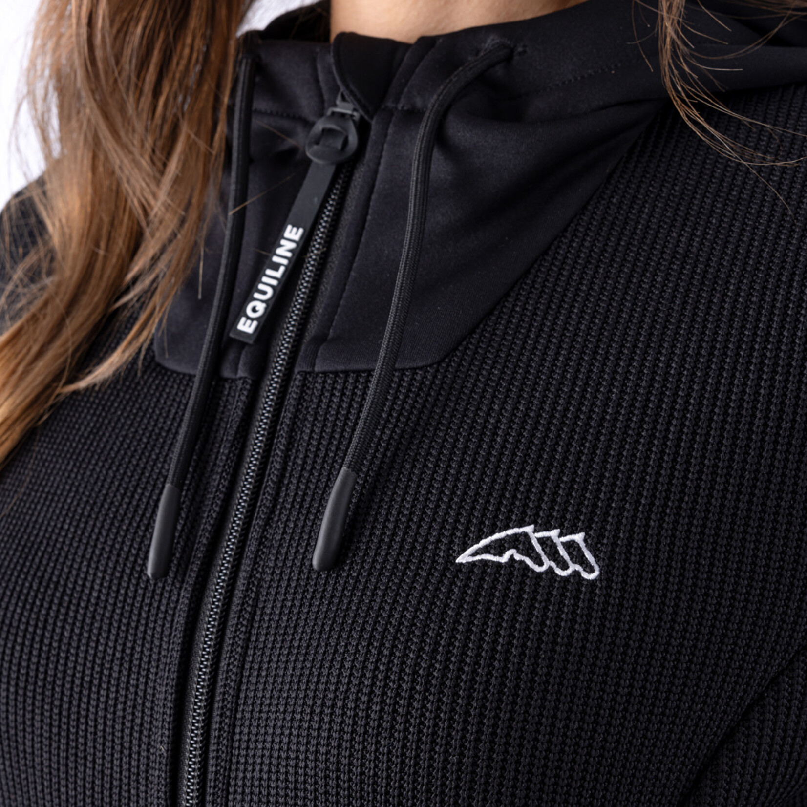 Equiline R09892 Equiline Eqelis Women's Ribbed and Softshell Hoodie Jacket