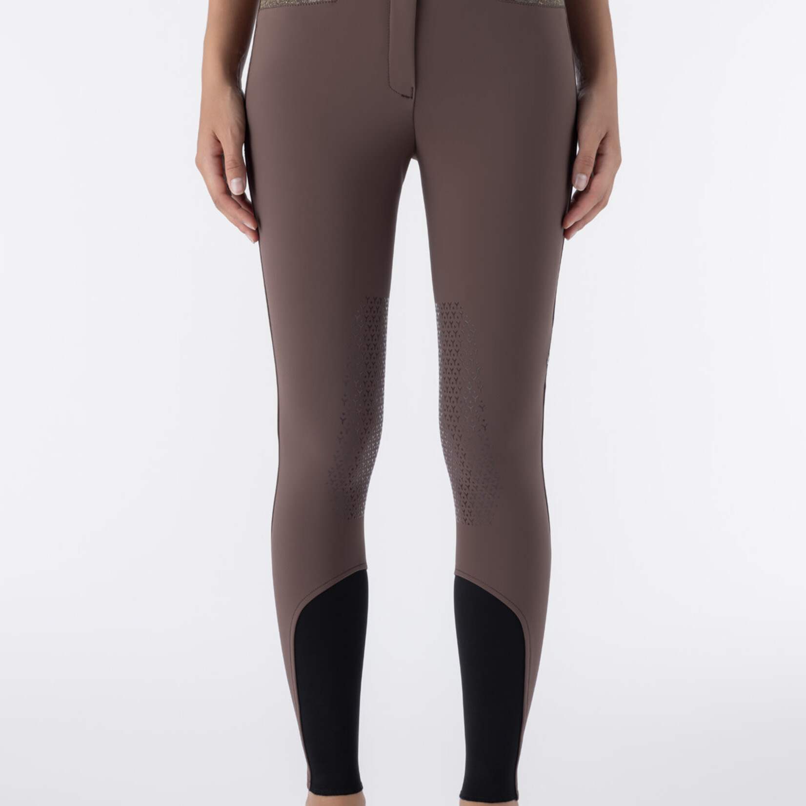 Equiline N08606 Equiline Crystalek High Waist Knee Grip Breech with Crystal Inserts in BX-Tech