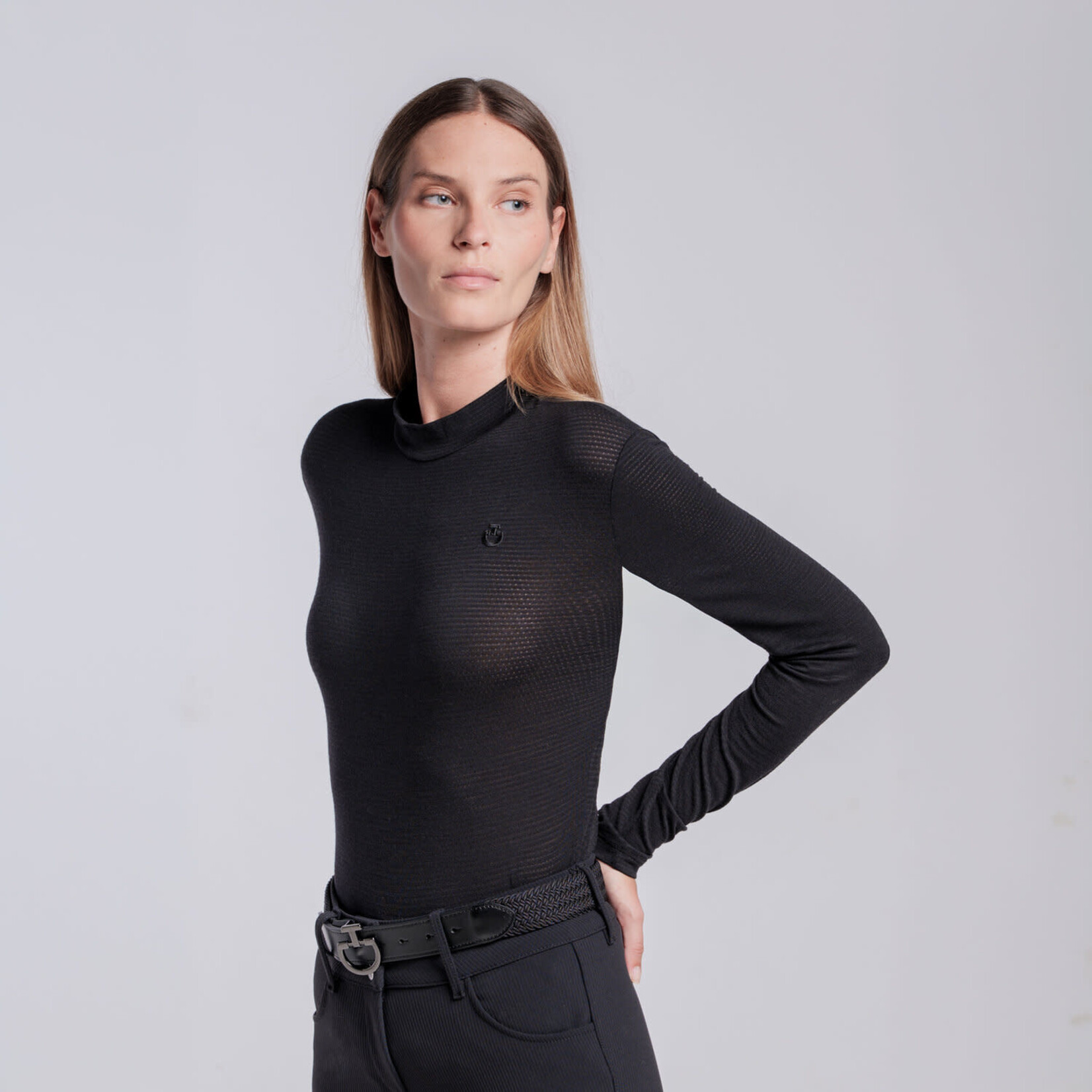 Cavalleria Toscana TSD089 Cavalleria Toscana Women's Long Sleeve Tech Wool L/S Performance Shirt