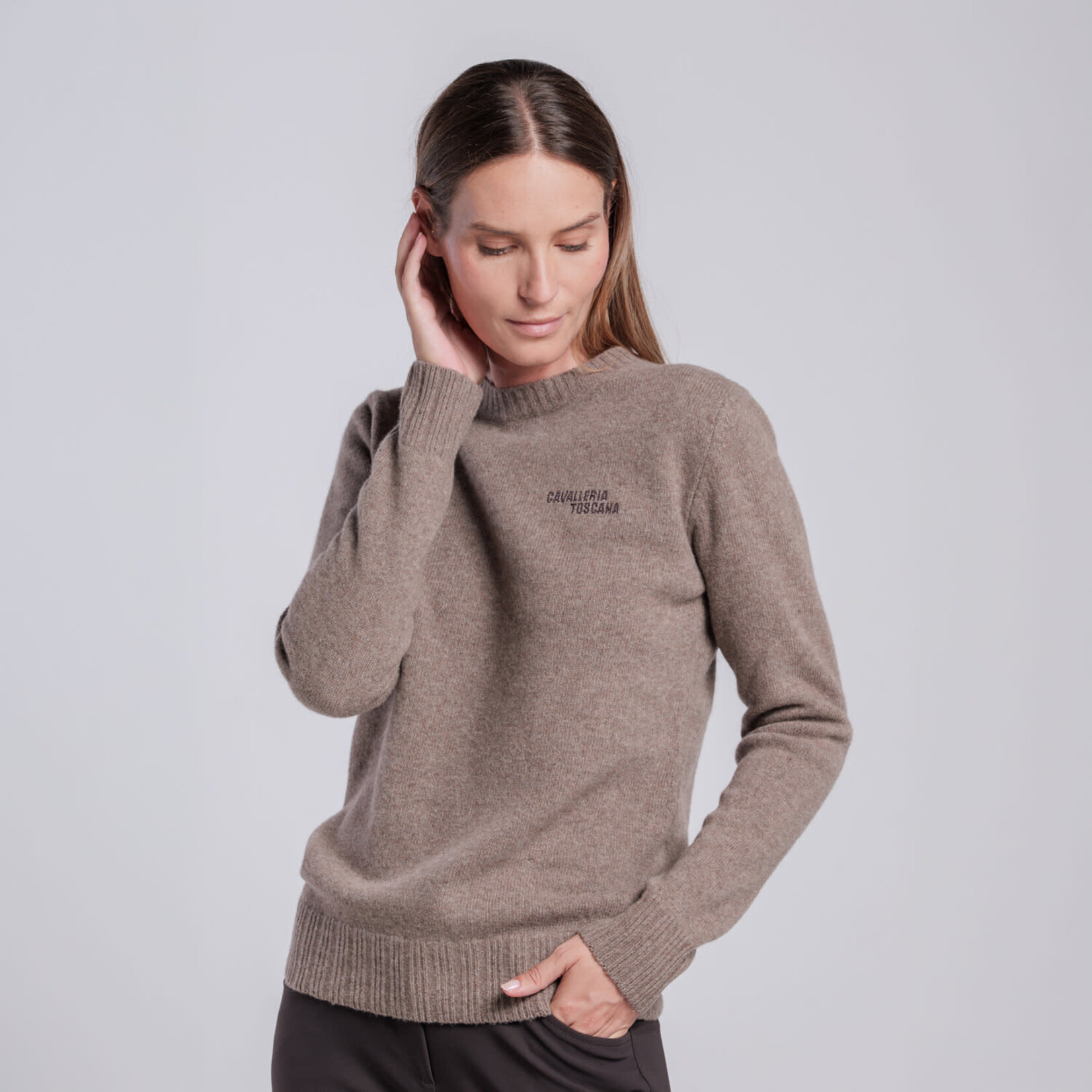 Cavalleria Toscana MAD165 Cavalleria Toscana Pure Merino Wool Crew Neck Sweater