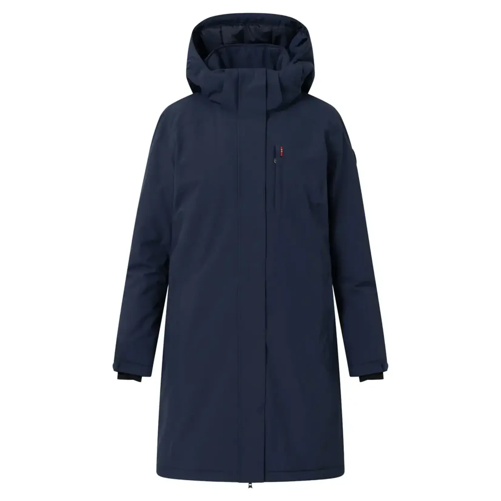 B-Vertigo B Vertigo Astoria Womens Heated Long Riding Jacket with Rechargeable Battery Pack Included, USB-A, USB-C, and Micro USB Port-Ready (USB not included)