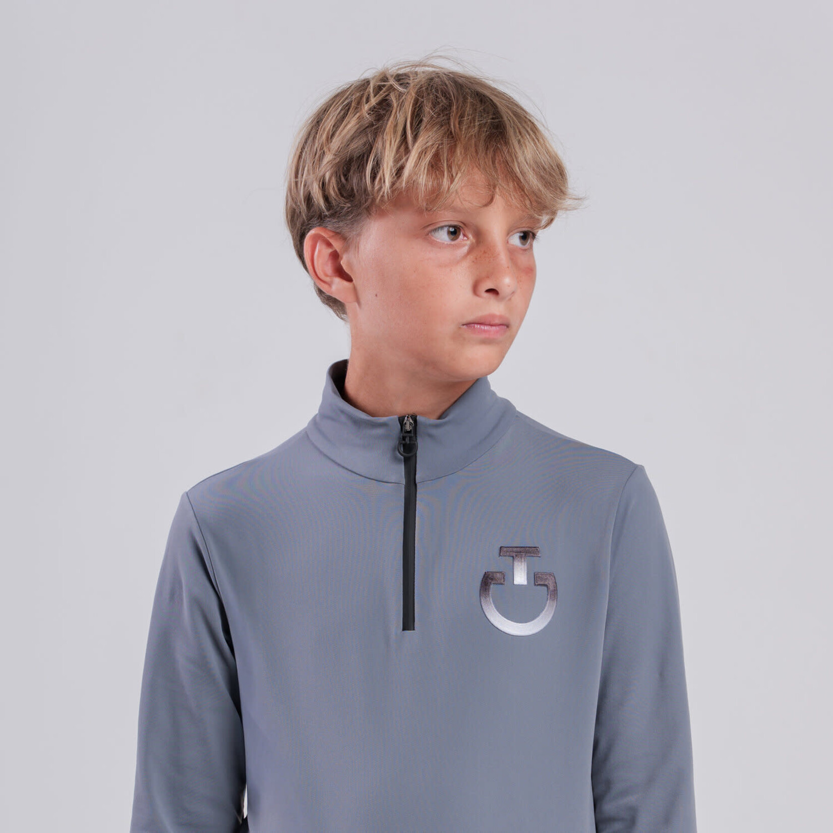 Cavalleria Toscana POO122 Cavalleria Toscana Junior L/S Warm Jersey Training Polo