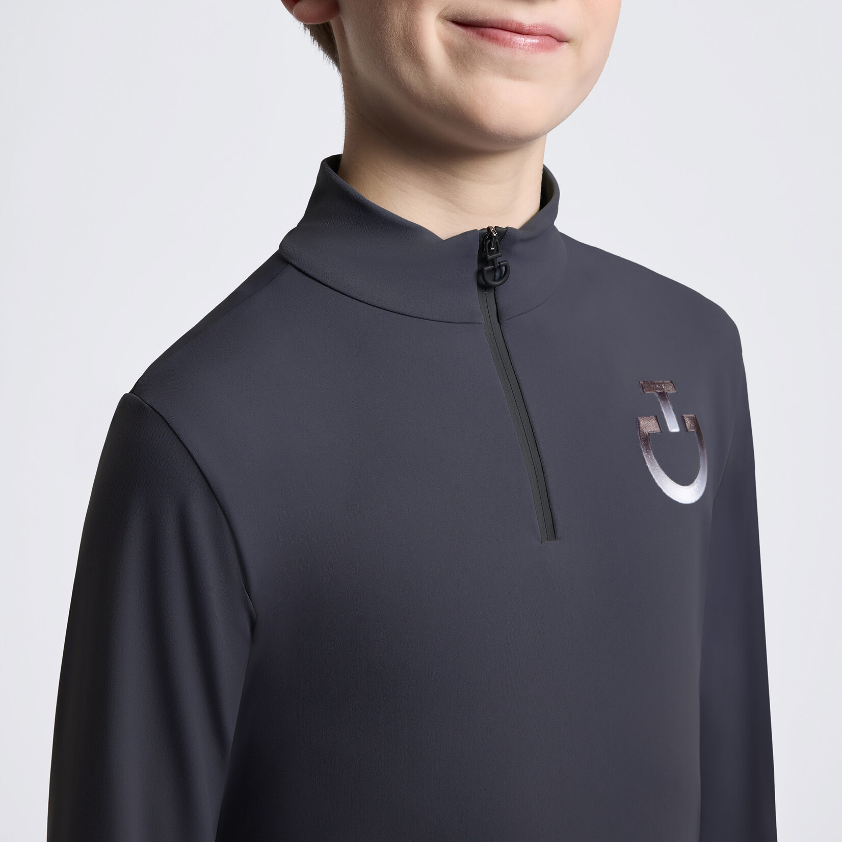 Cavalleria Toscana POO122 Cavalleria Toscana Junior L/S Warm Jersey Training Polo