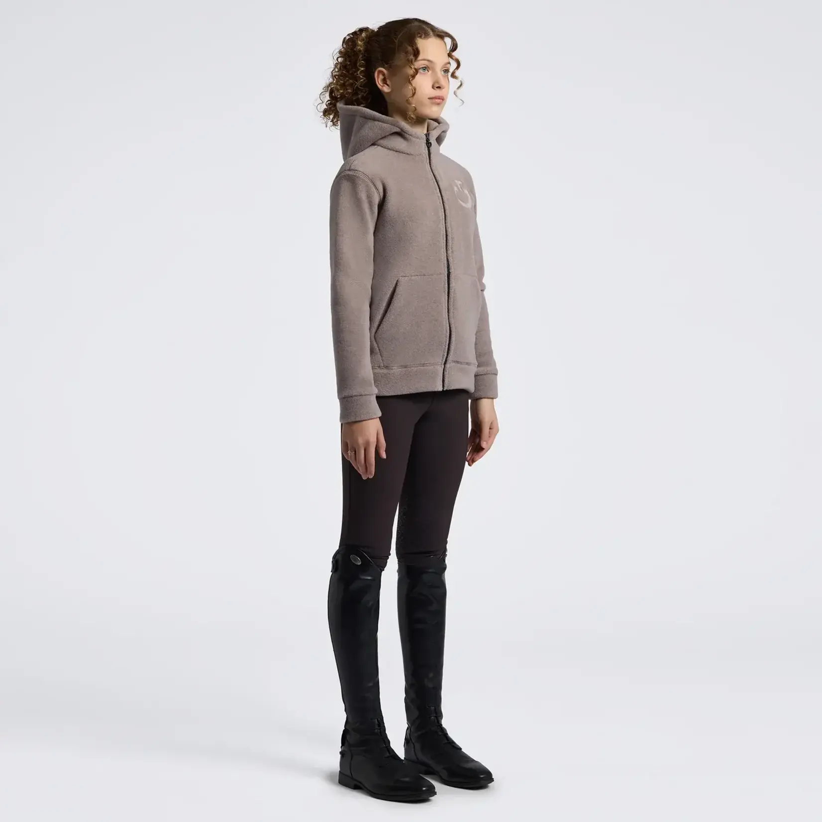 Cavalleria Toscana FEK022 Cavalleria Toscana Junior Fleece w/ Embroidery Logo Zip Hoodie