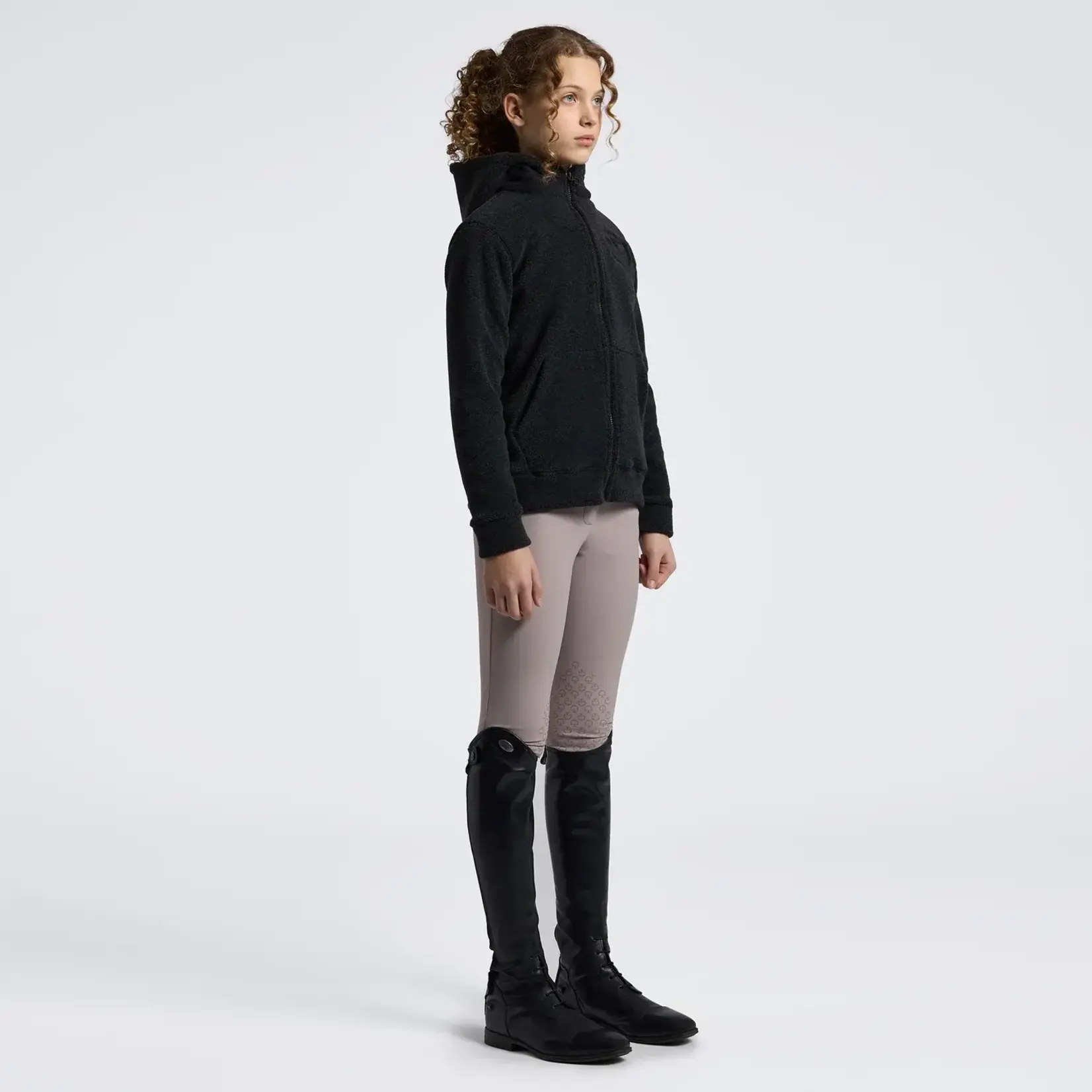 Cavalleria Toscana FEK022 Cavalleria Toscana Junior Fleece w/ Embroidery Logo Zip Hoodie