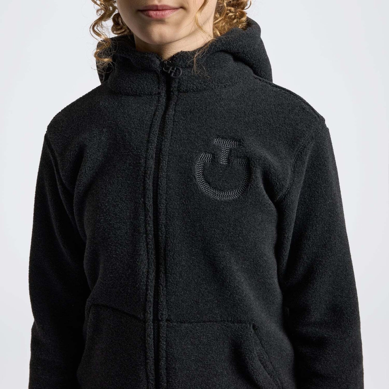 Cavalleria Toscana FEK022 Cavalleria Toscana Junior Fleece w/ Embroidery Logo Zip Hoodie