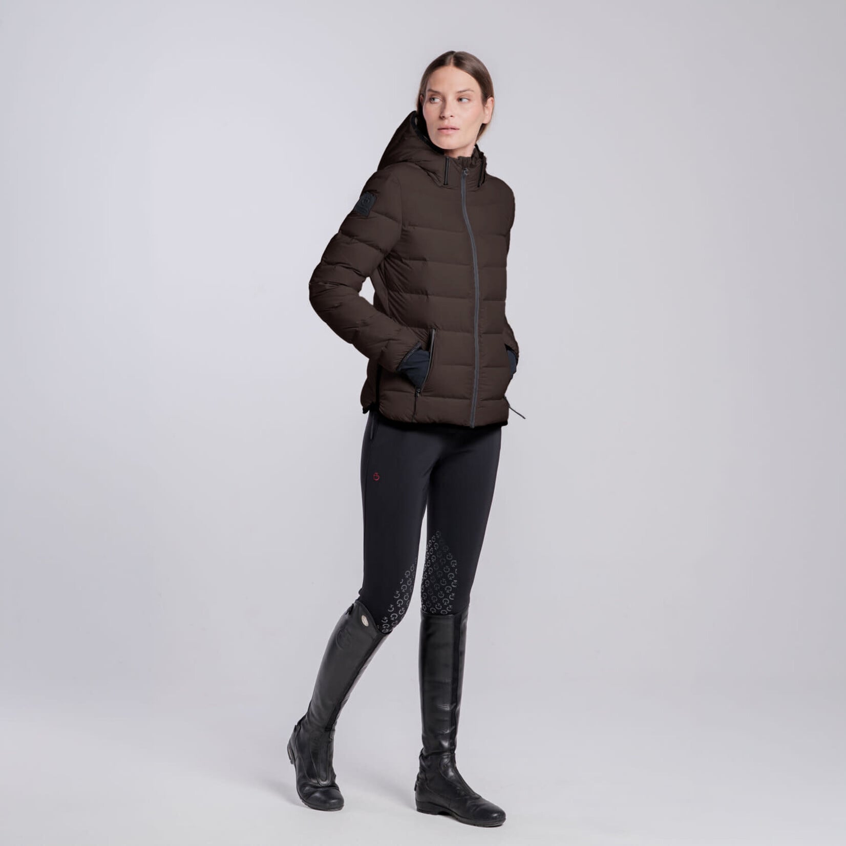 Cavalleria Toscana GID329 Cavalleria Toscana Hooded Down Jacket