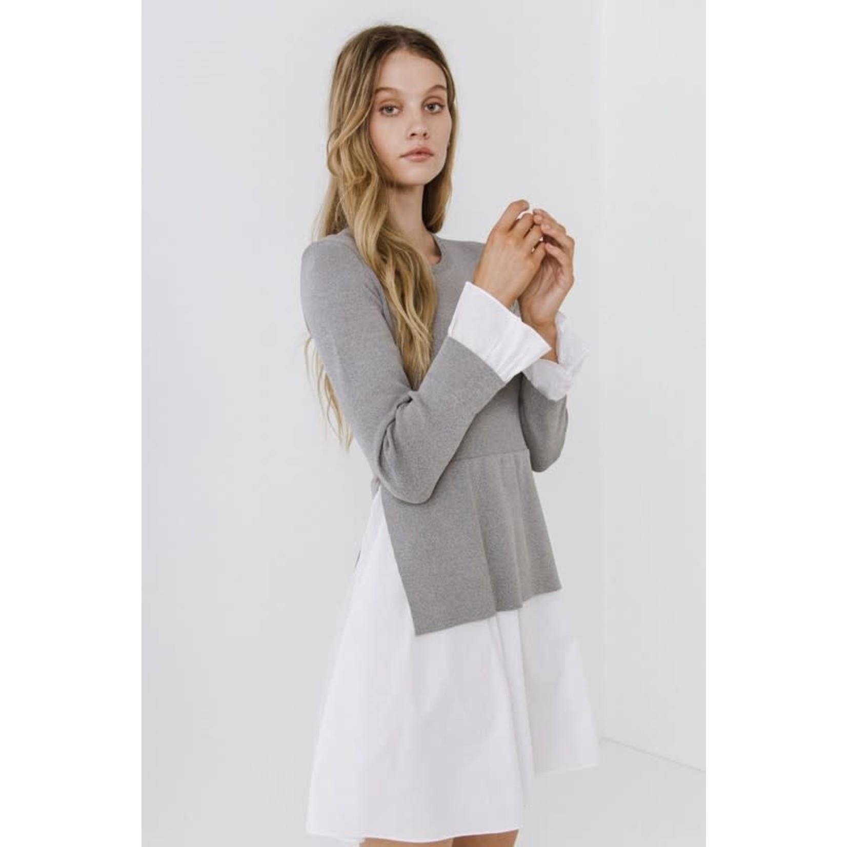 English Grey Sweater Dress