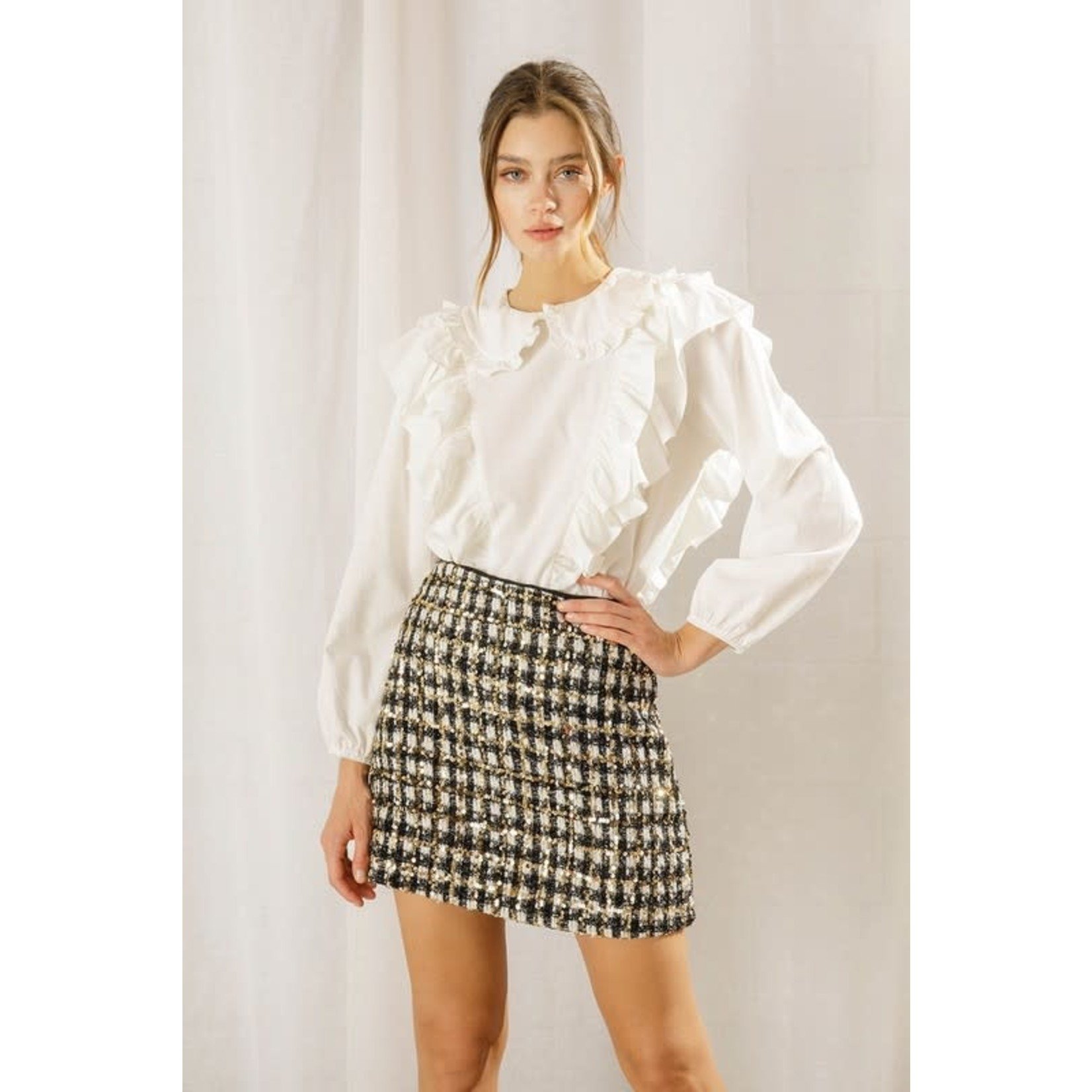 Isobel Sequin  Tweed Skirt