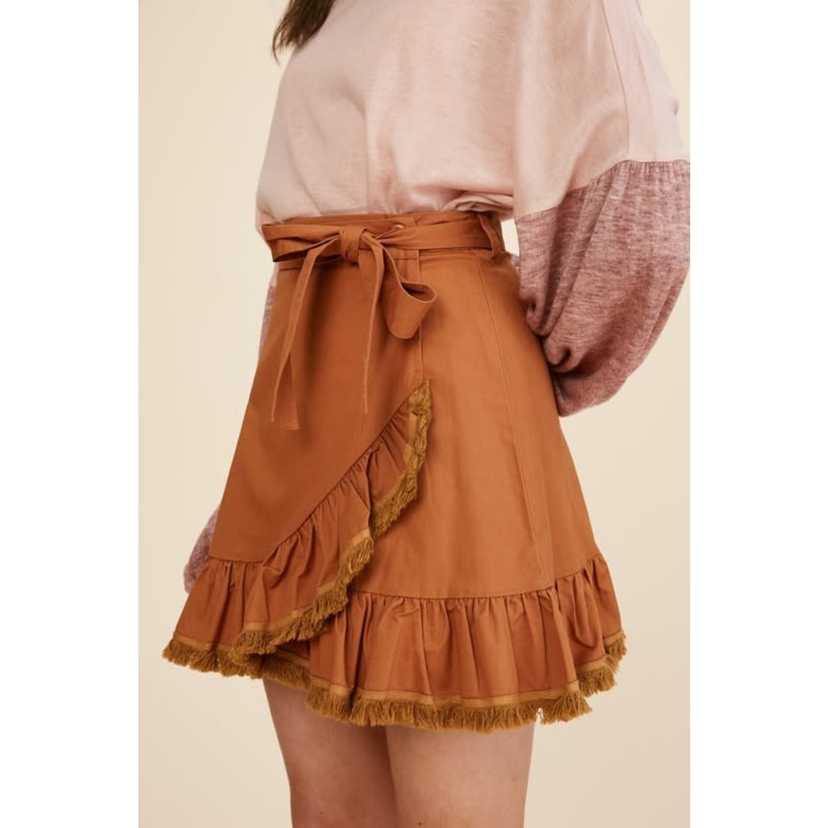 Rusty Ruffle Wrap Skirt