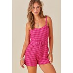 Think Pink Romper with Belt