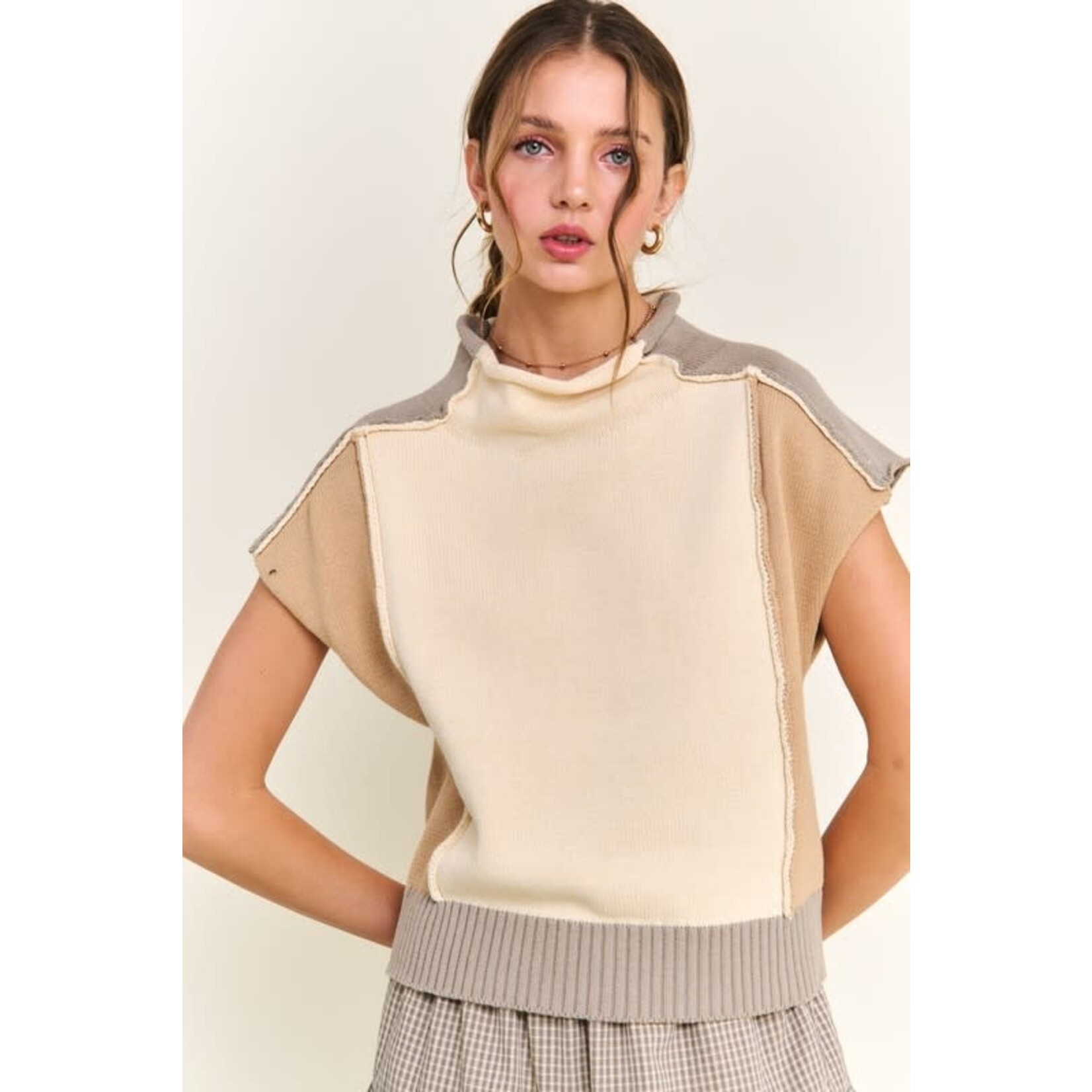 Celeste Color Block Sweater Vest