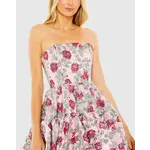 Mac Duggal Strapless Brocade Mini Dress  (size 4)