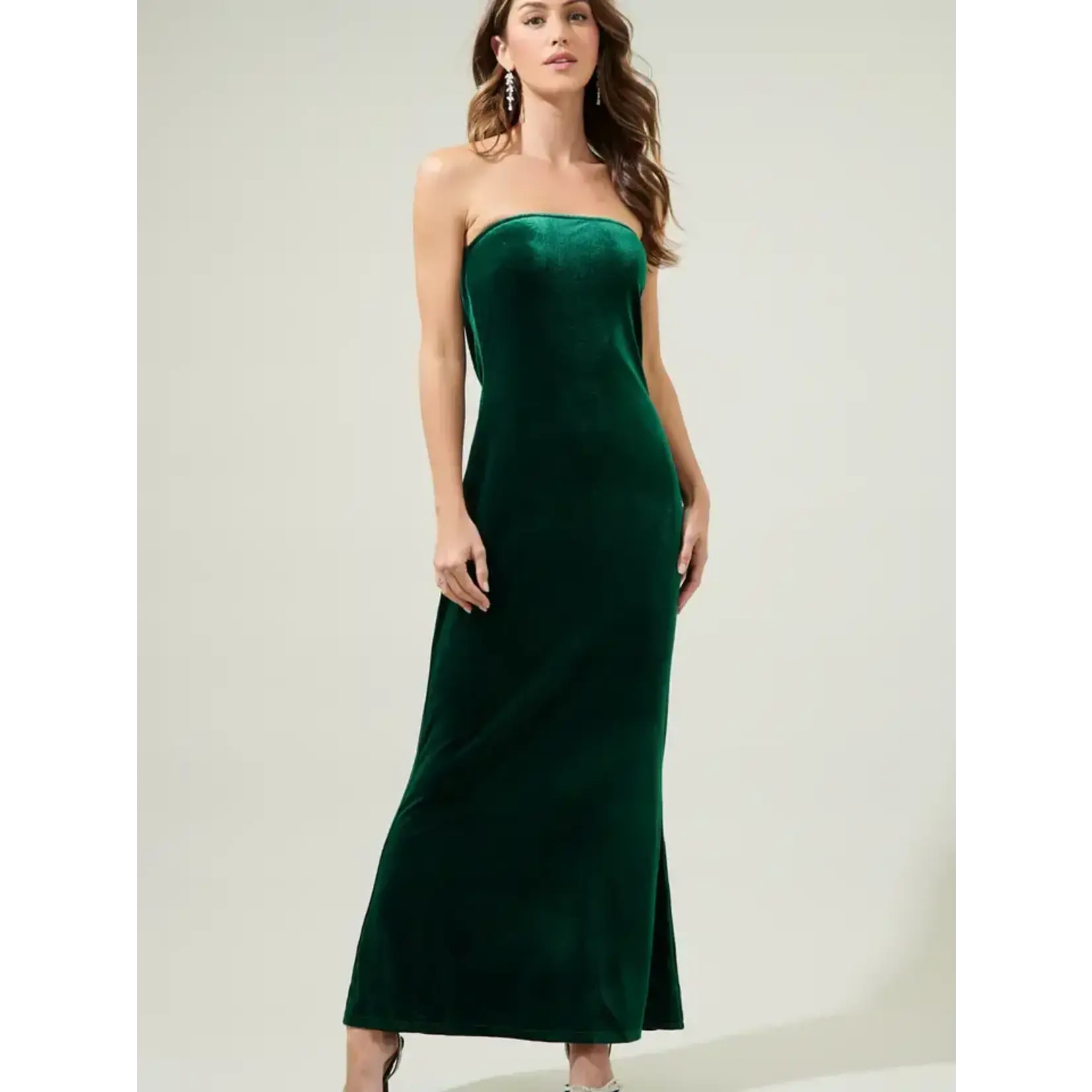 Frisch Velvet Strapless Dress