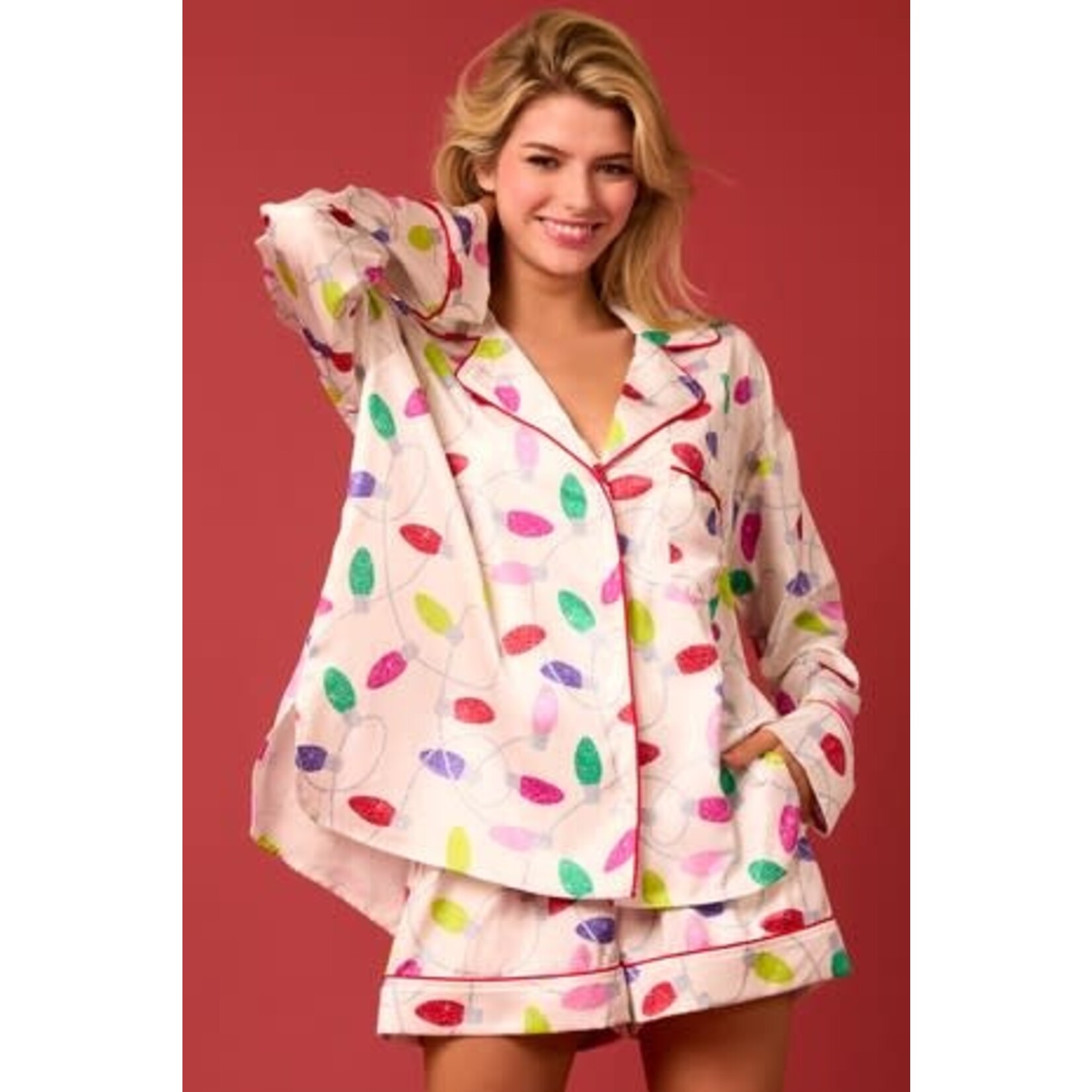 Christmas Lights Pj Short Set
