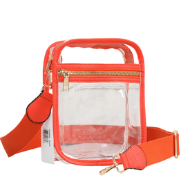 Clear Bag - Vertical Orange