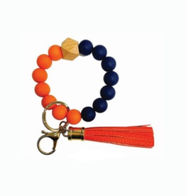 Orange & Blue Keychain Ball Bracelet