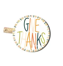 Give Thanks Dusk Wooden 12 Round Board