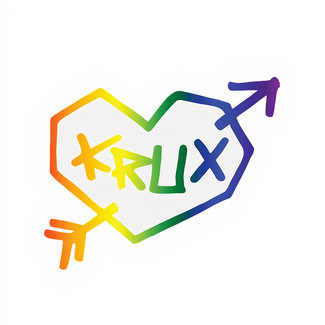 Krux Krux - Rainbow Heart Stickers 4"