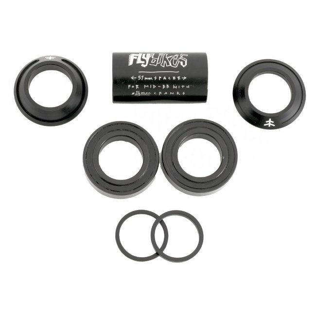 Fly Fly - Rotar 22mm Mid Bottom Bracket Kit - Black