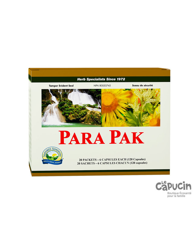 Para Pak | 20 Packets of 6 Caps. | 10 days