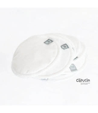 La Petite Ourse Breast Pads | Bamboo |  Set of 10 | White